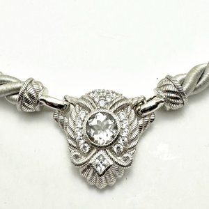 Judith Ripka Soft Grey Cord necklace